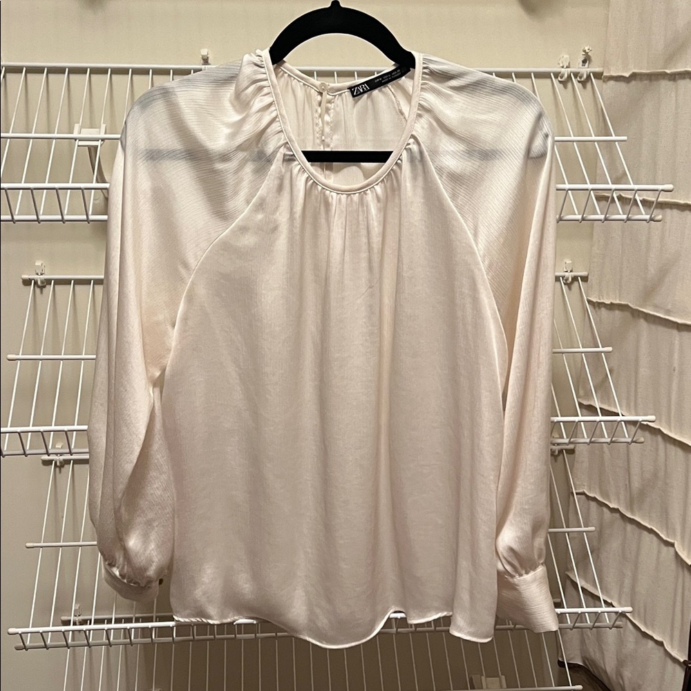 Elegant Zara Cream Blouse